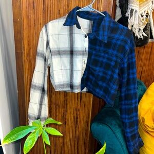 Súper cute crop-top flannel!